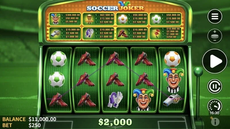 Soccer Joker - zmagovalna kombinacija na kolutih